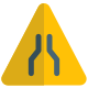 Road connecting to a single service lane icon