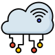 Cloud network connectivity icon