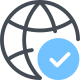 Globe Checked icon