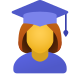 학생 여성 icon