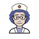 Medico donna icon