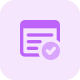 Web content checklist on various topics layout icon