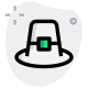 chapeau-de-pèlerin-externe-sans-feuille-utilisé-comme-decoration-thanksgiving-vert-tal-revivo icon