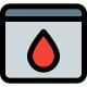 Online browser for blood bank donation availability icon