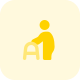 Disability protection coverage plan for senior citizen layout icon