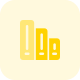 File arranged according to size in shelf office management icon