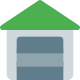 Closed private storage in-house garage layout unit icon