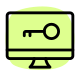 Password authentication for desktop computer admin login icon