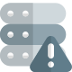 Notification on server computer alert with an error icon