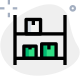 Boxes rack facility layer in-house storage facility icon