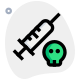 Lethal poisonous injection shot isolated on a white background icon