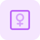 Female medical profile isolated on a white background icon