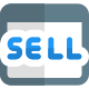 Selling products on ecommerce web portal website icon