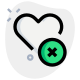 Delete previous heart rating stored on a smartphone icon