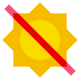Não expor à luz solar icon