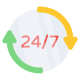 24/7Hr Service icon