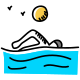 Schwimmen Rückansicht icon