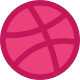 Dribbble an online community for showcasing user-made artwork. icon