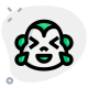Monkey laughing out loud with tears of joy icon
