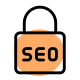 Secured format to lock function of search engine optimization icon