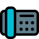 Telephone with fax in-built machine combo unit icon