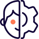 Admin setting cogwheel isolated on a white background icon