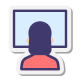 Woman at Computer icon