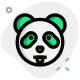 Funny panda with tongue out emoji shared on internet icon