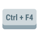 tecla Ctrl más F4 icon