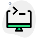 Software language operated on a heavy duty desktop computer icon
