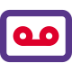 Cassette tape recording on a magnetic strip loom icon