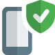 Cell phone shield protection and firewall badge icon