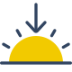 Le coucher du soleil icon