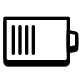 Halb aufgeladene Batterie icon