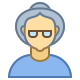 人-老人-女性-皮肤类型-3 icon