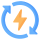 Segno del triangolo energetico icon