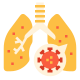 External-Lung-Virus-Liner-Flat-Liner icon