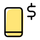 Mobile phone transfer facility with dollar logotype icon