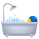persona tomando un baño icon
