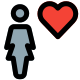 Favorite businesswoman to work on with a heart logotype icon