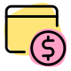 Monetization of web content with a dollar sign icon