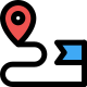 Location with pin for navigation isolated on a white background icon