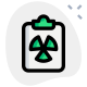 Planning the structure of radioactive nuclear power plant icon