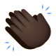 klatschende-Hände-dunkler-Hautton icon