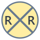 Bahnübergangsschild icon