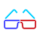 Óculos 3d icon