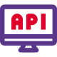 API in computer is programmed for graphical user interface icon