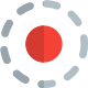 Round selection for circular diagram on design software icon