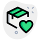Favorite shipping address with heart shape logo icon