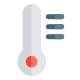 Thermometer for measuring temperature for incoming patients icon